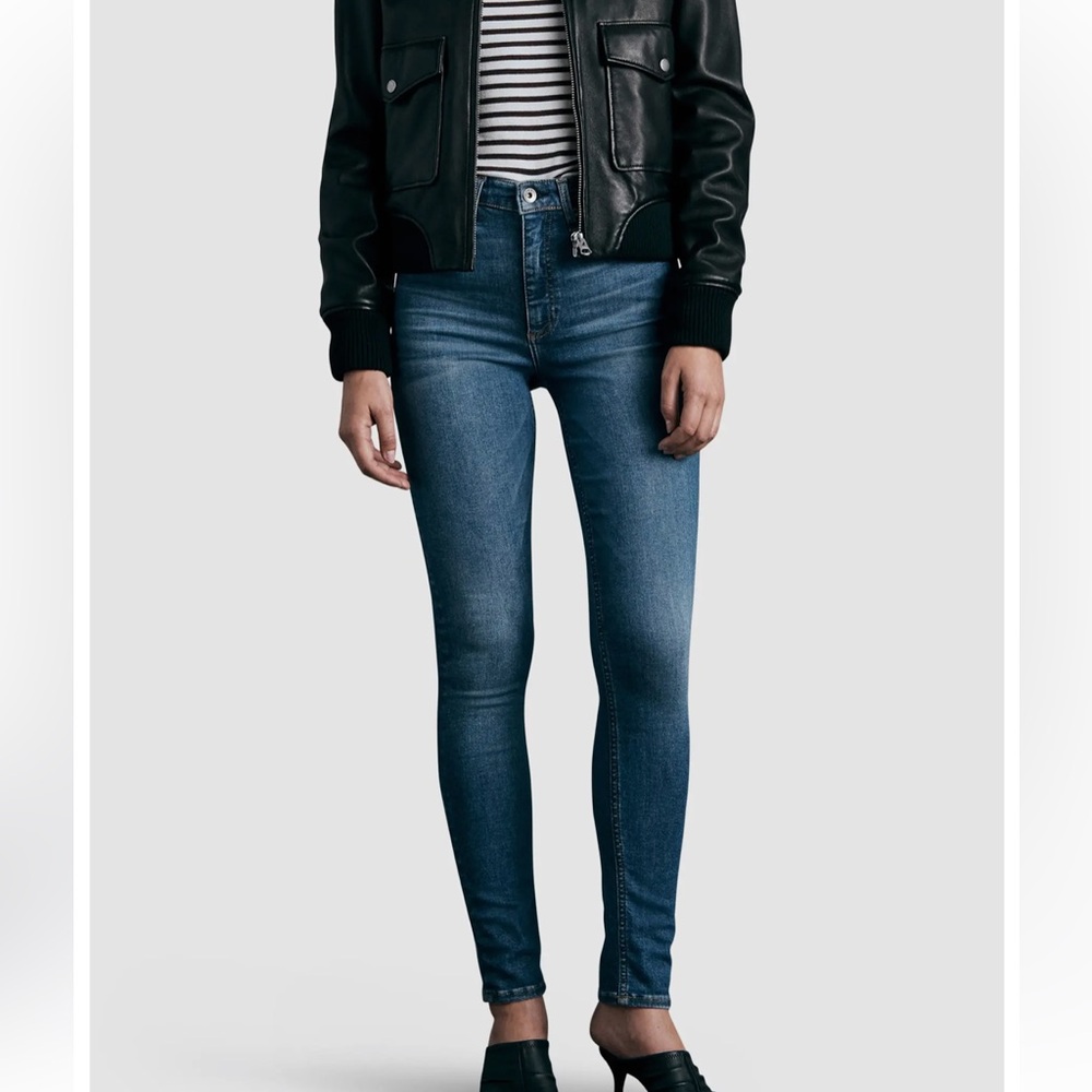Rag& bone Nina High- Rise Ankle Skinny jeans. Size 30.